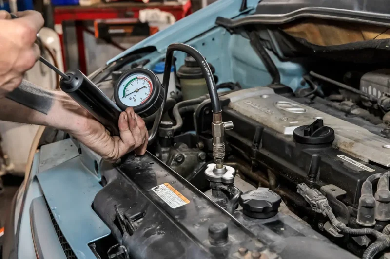 Testing Pressure in Radiator