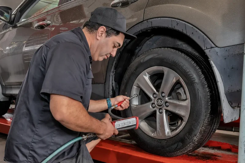 Testing Tyre Pressure